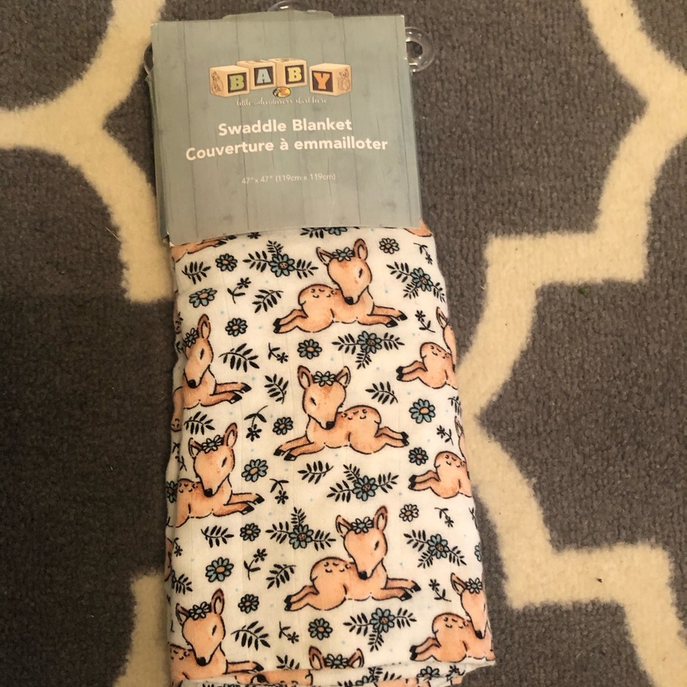 Woodland Creature Swaddle Blanket